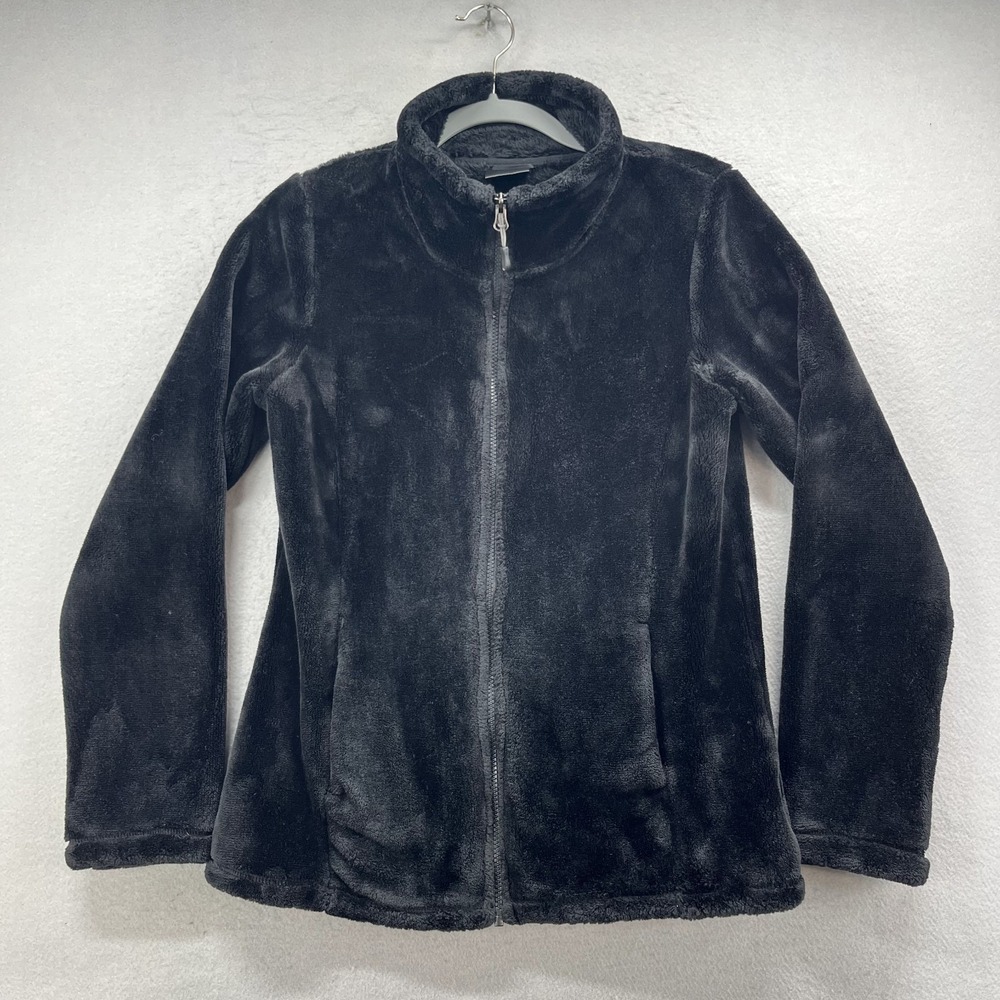 32 Degrees Heat Jacket Womens Small Black‎ Soft Plush High Pile Fleece Full Zip